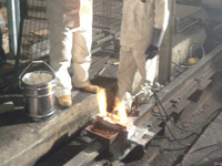 山西太钢集团转炉跨轨轨道焊接