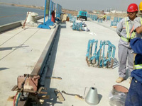 巴基斯坦卡西姆电厂Q120轨道焊接现场